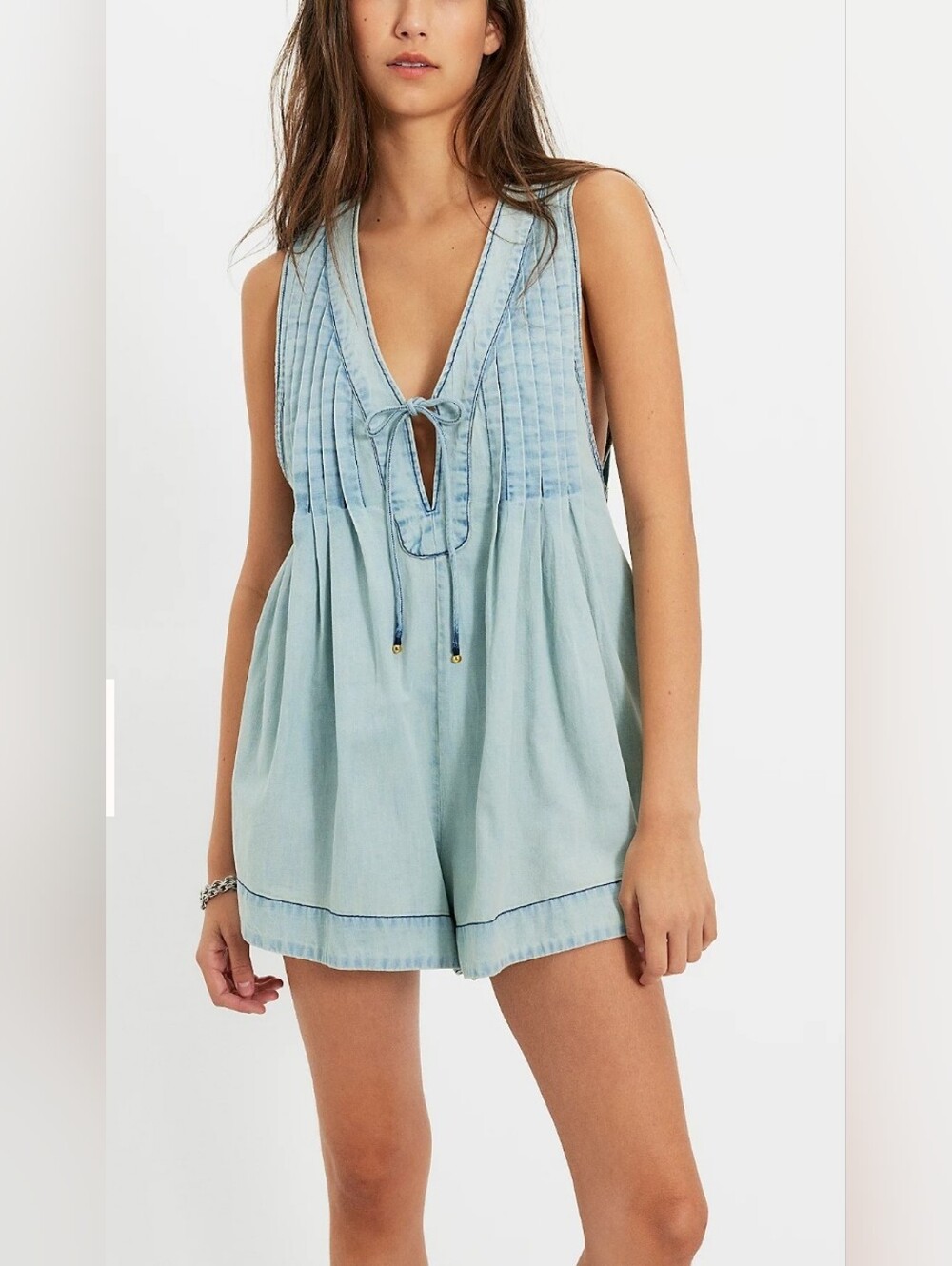 Free People Jean Webster Romper The Beach Wash Size S - Picture 2 of 12